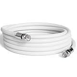 THE CIMPLE CO Coaxial Cable, 50 FT, RG6, Coax, TV Wire, Flexible, Indoor/Outdoor, Cable for High-Speed Internet, Dual Shielded, CATV, UV Resistant, CL2 Rated, 15 Meters, White