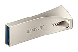 SAMSUNG BAR Plus 3.1 USB Flash Drive, 128GB, 400MB/s, Rugged Metal Casing, Storage Expansion for Photos, Videos, Music, Files, MUF-128BE3/AM, Champagne Silver