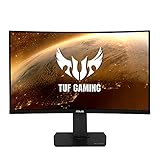 ASUS TUF Gaming 31.5” 1440P Curved HDR Monitor (VG32VQR) - WQHD (2560 x 1440), 165Hz, 1ms, Extreme Low Motion Blur Sync, Adaptive-sync, Freesync Premium, Eye Care, DisplayHDR 400, HDMI, DisplayPort