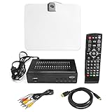 NUNET TV Converter Box Digital to Analog ATSC Streaming Media Players HD TV Box PVR DVR Schedule Recorder w. 35 Miles Over The Air Antenna, Upgraded Remote w. TV Control Buttons (2024 Version)