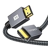 IVANKY 8K HDMI Cable 10 ft, 48Gbps High Speed HDMI 2.1 Cable, 8K@60Hz, 4K@120Hz, HDR, 3D, HDCP 2.2&2.3, Alum Shell&Braided HDMI Cord 10ft, 10 ft hdmi Cables Compatible with Roku TV/PC/PS5/Xbox/Switch