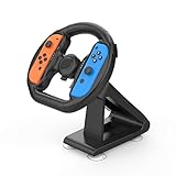 GH Steering Wheel for Nintendo Switch - Joy Con Wheel for Mario Kart 8 Deluxe, Large Size, Black, USB, Wireless