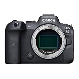 Canon EOS R6 Full-Frame Mirrorless Camera with 4K Video, Full-Frame CMOS Senor, DIGIC X Image Processor, Dual UHS-II SD Memory Card Slots, and Up to 12 fps with Mechnical Shutter, Body Only, Black