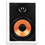 Micca M-8S 2-Way in-Wall Speaker, 10.0'(W) by 14.1'(H) Cutout, Home Theater, Whole House Audio, Indoor or Covered Outdoor, 8' Woofer, 1' Tweeter, White, Paintable, Each