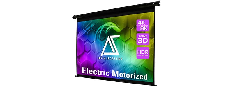 akia screens motorized remote controlled projector screen