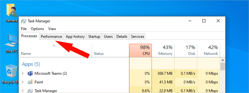how to check ram on windows 10 3