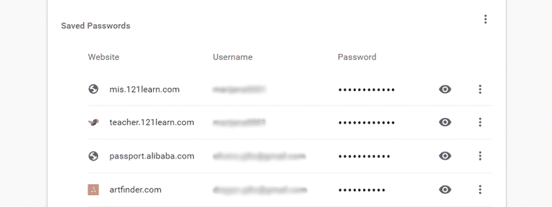 how to save password on chrome 5