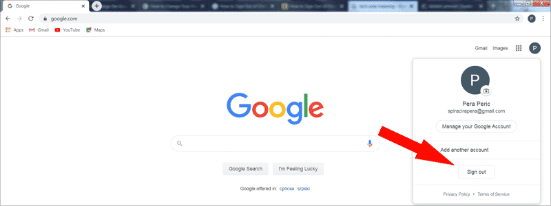 how to sign out of chrome 02 2