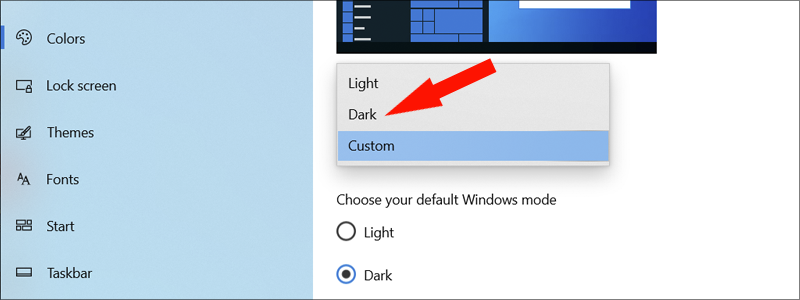 how to turn on windows 10 dark theme 6