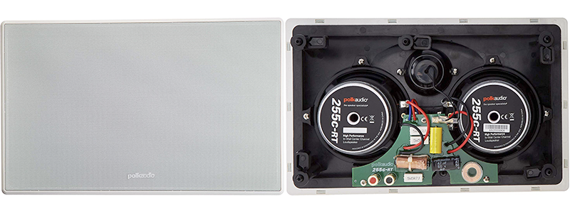 polk audio 255c-rt 2-way in-wall center channel speaker