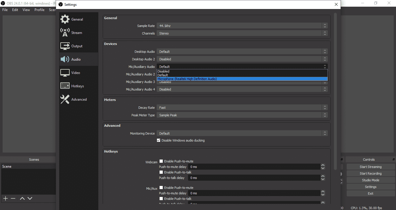 select audio source