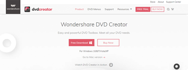 wondershare dvd creator